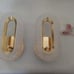 Set of 2 Nordic Wall Light LED with Acrylic Shade Fashion Wall Sconce Champagne