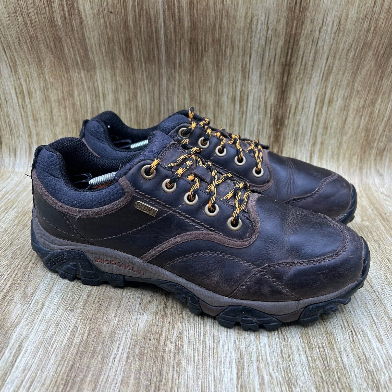 Merrell Moab Rover Men's Size 9 Brown Leather Hiking Trail Shoes Sneakers J21287
