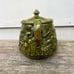 VTG 60s MAJOLICA GREEN TAM O SHANTER WITCH AND TAVERN PORCELAIN TEAPOT