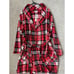 Victoria's Secret PINK Black & Red Plaid Super Soft Short Short Bathrobe XL/XXL