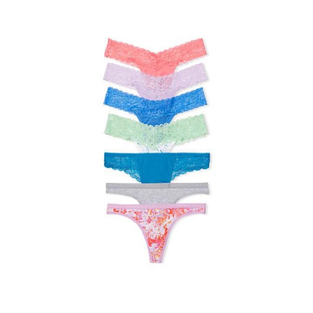 Victoria's Secret 7-Pack Mixed Cotton Thong Panties
