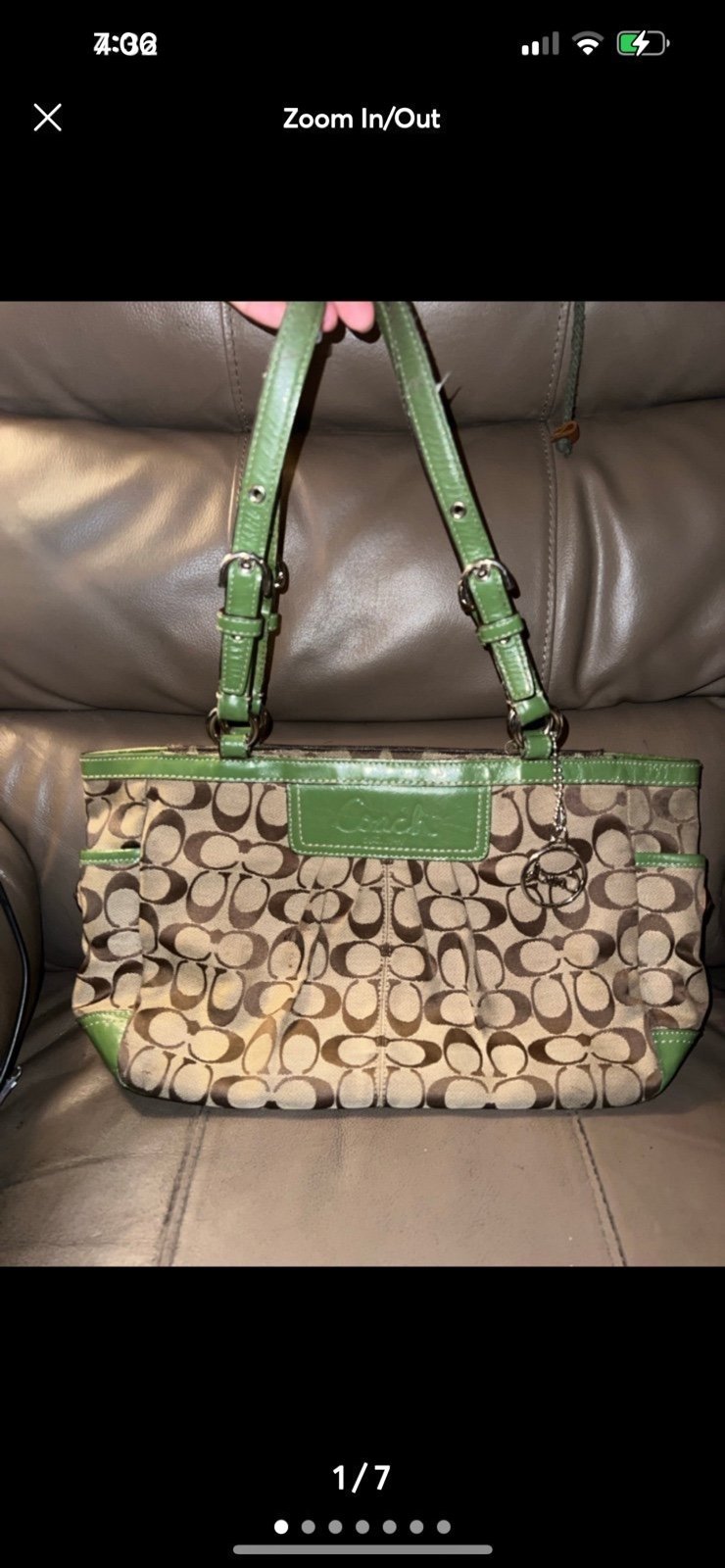 Coach Signature Pleated Gallery Tote