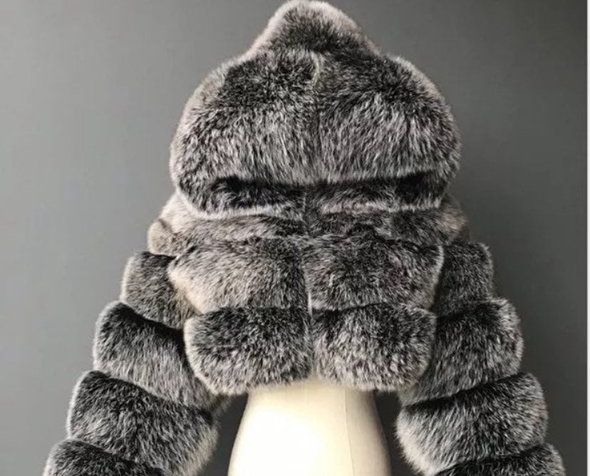 Faux fur coat