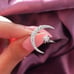*Sterling Silver Diamond Moon Star Adjustable Ring