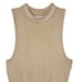 TOPSHOP Metallic Cropped Mock Neck Tank Sweater Pullover Wool Blend Gold Size 8