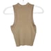 TOPSHOP Metallic Cropped Mock Neck Tank Sweater Pullover Wool Blend Gold Size 8