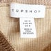 TOPSHOP Metallic Cropped Mock Neck Tank Sweater Pullover Wool Blend Gold Size 8
