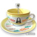 Rare! Studio Ghibli Spirited Away No-Face Teacup & Spoon Set