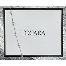 New Tocara Sterling Silver Bracelet Baguette Cut DiAmi Crystals Delicate Jewelry