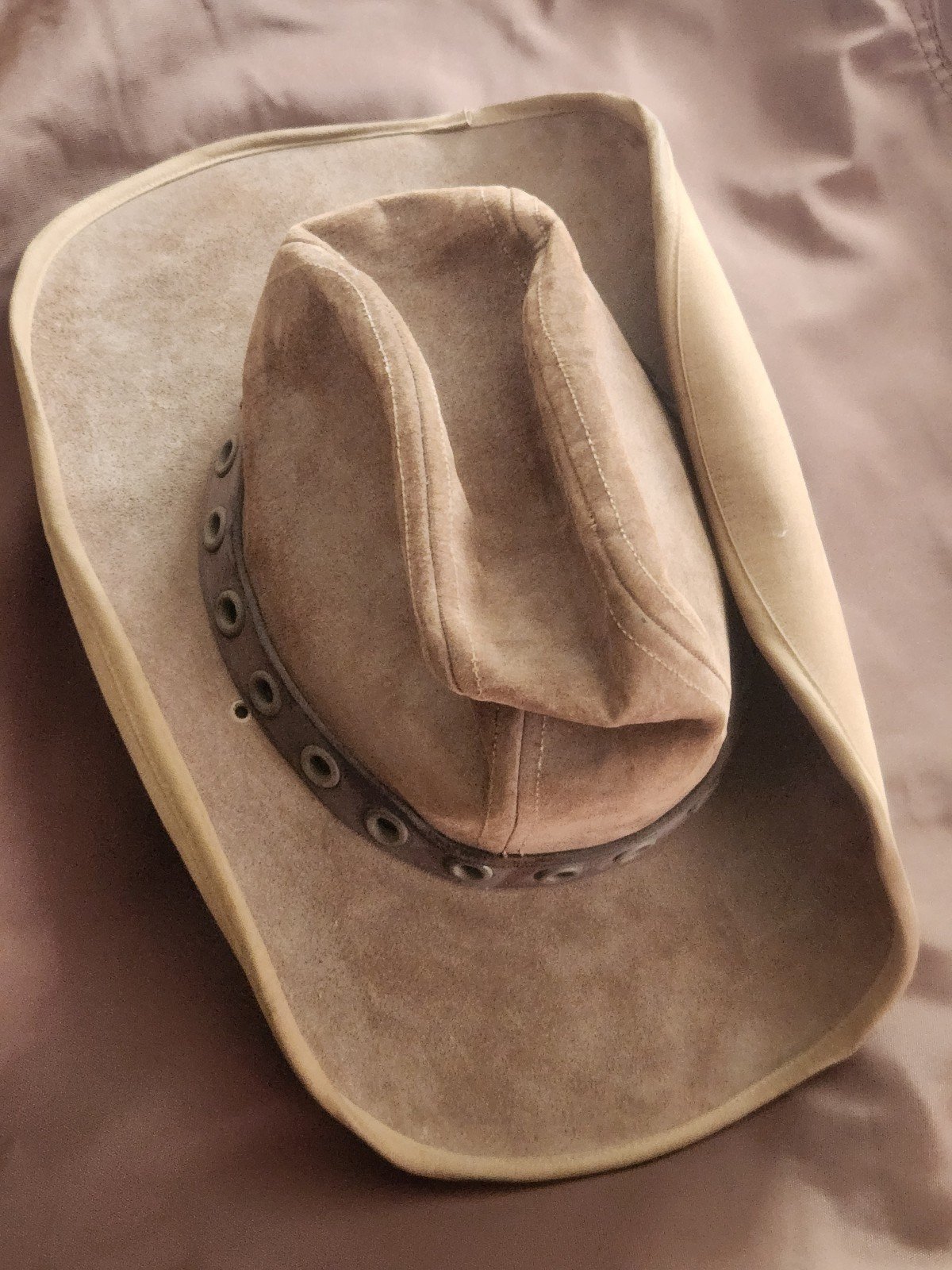 Vintage western cowboy hat leather size 7