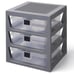 LEGO 3-Drawer Storage Rack – Gray 5006608
