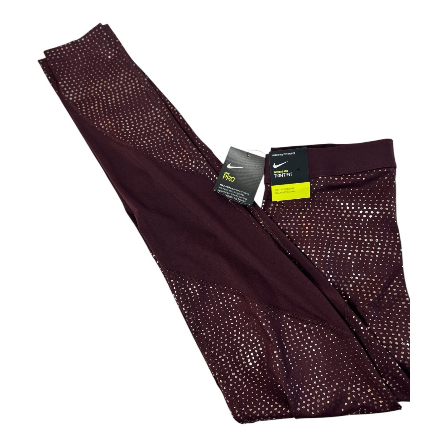 Nike “The Nike Pro Tight Fit” Women’s Sz Medium Full Length Legging Burgundy NWT