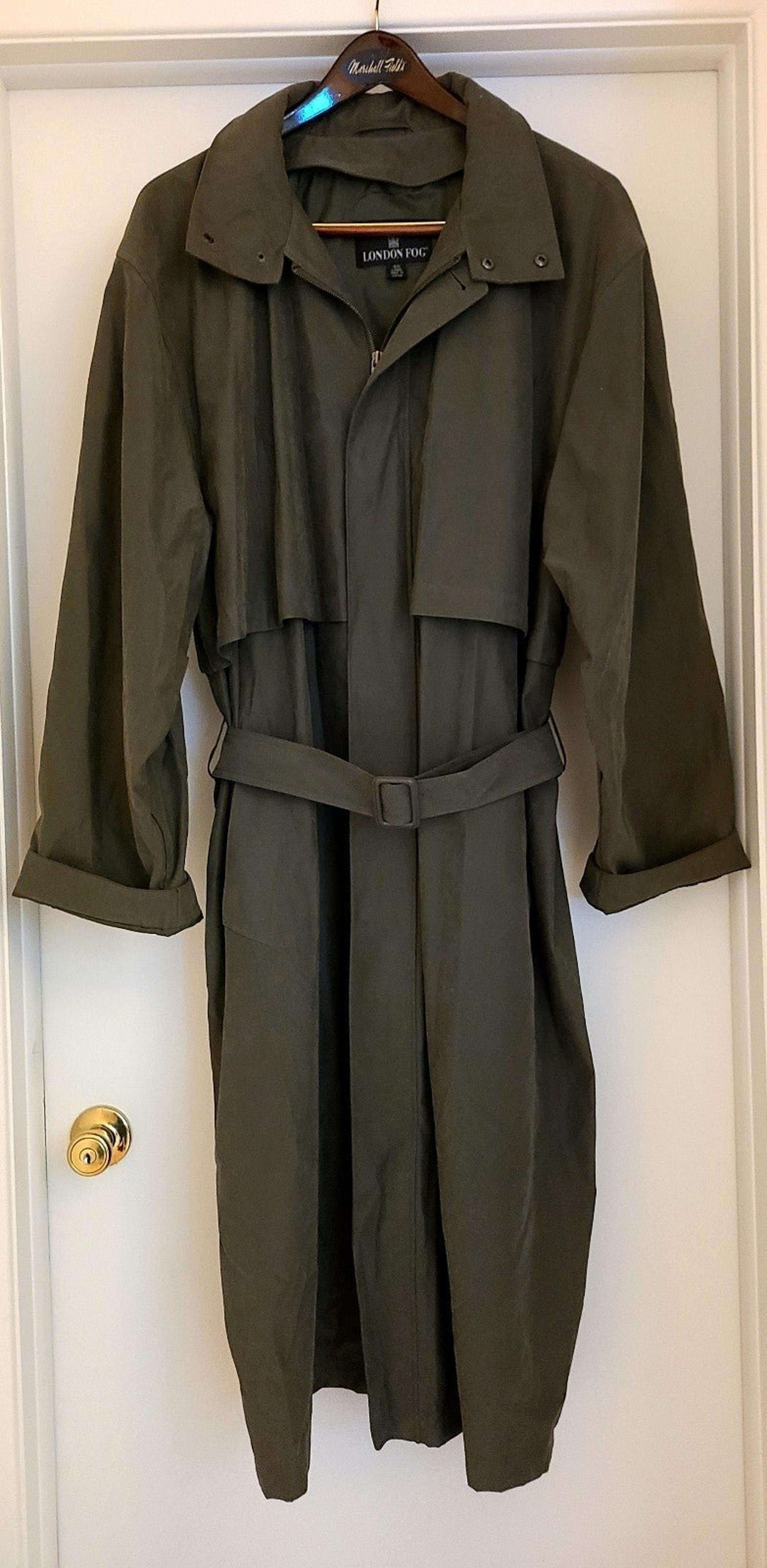 Trench Coat Jacket London Fog Men's Grey Color