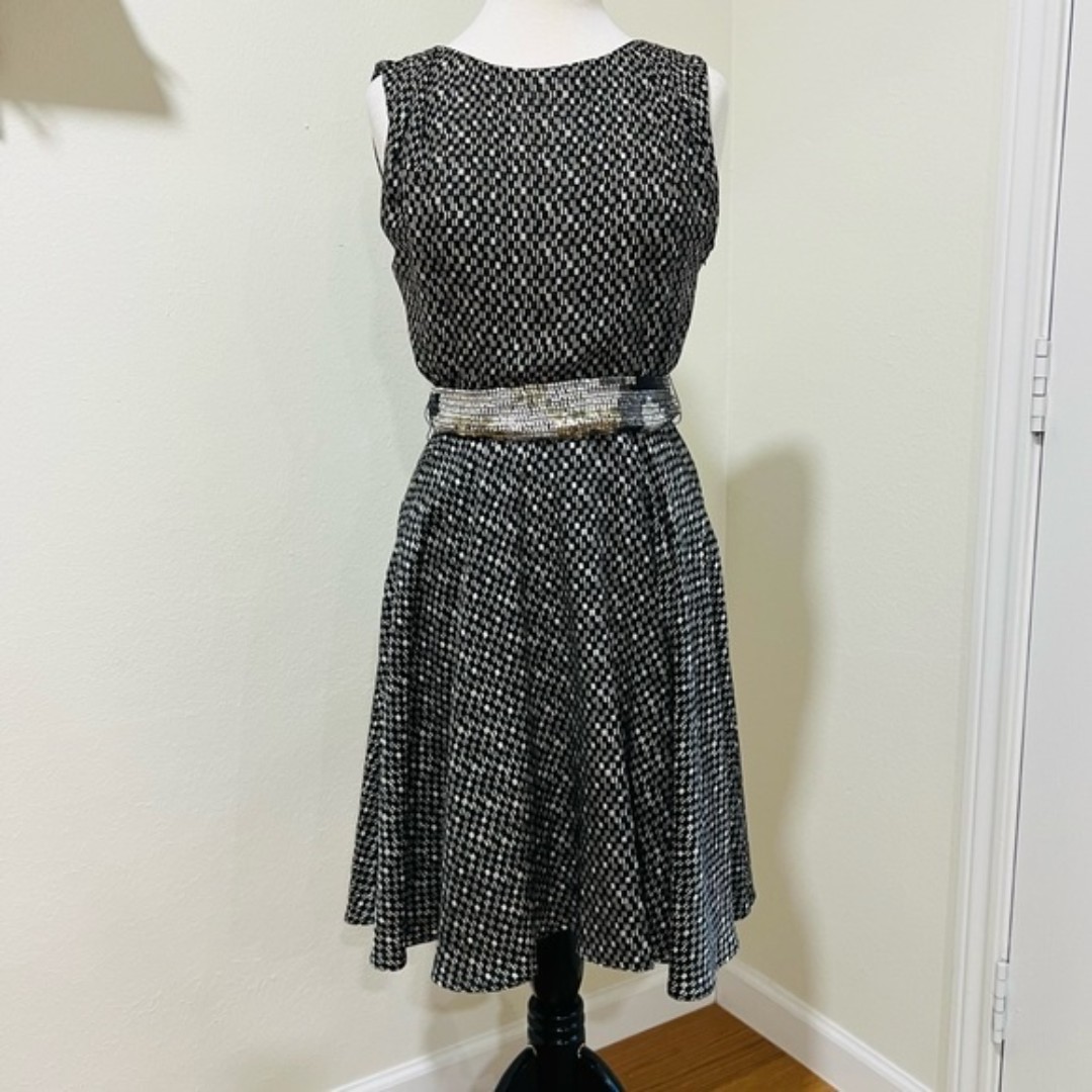 NWT Burning Torch Sleeveless Silk Dress with Sequin Belt in Women's Size XS