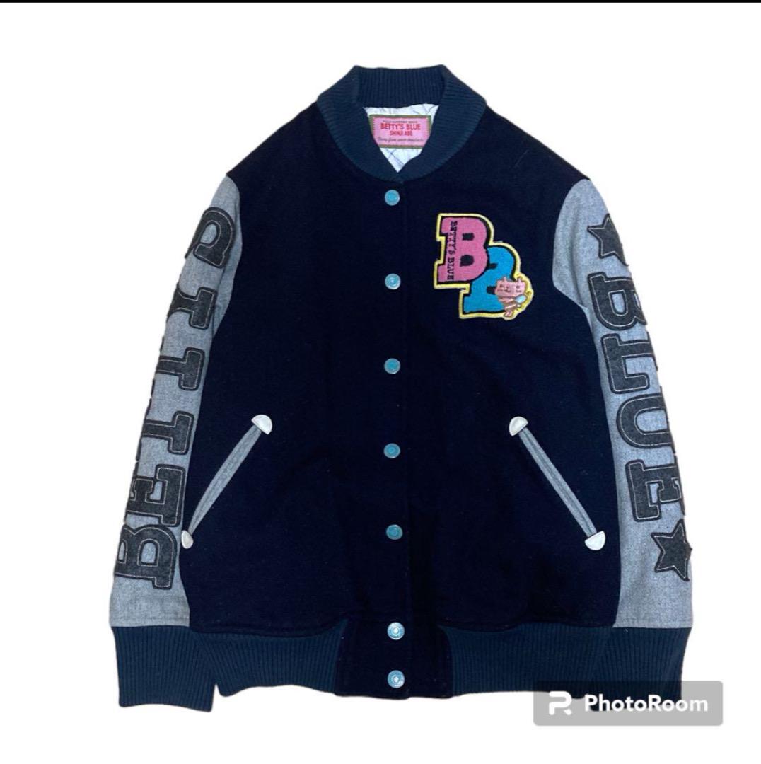 00s 90s Varsity Jacket, Ura-Hara, Y2K, Grunge, Color Blocking