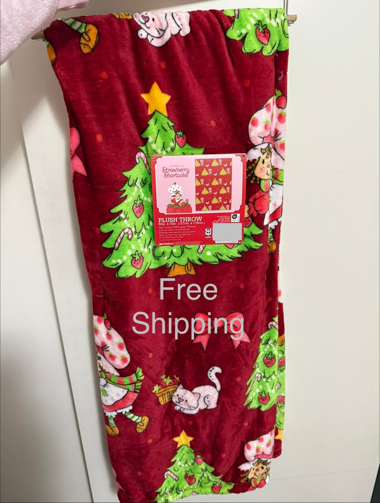 Strawberry Shortcake Christmas Blanket