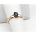 10k Solitaire Sapphire Engagement Ring. 10k Vintage Sapphire Ring. Womens Yellow