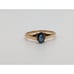 10k Solitaire Sapphire Engagement Ring. 10k Vintage Sapphire Ring. Womens Yellow