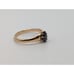 10k Solitaire Sapphire Engagement Ring. 10k Vintage Sapphire Ring. Womens Yellow