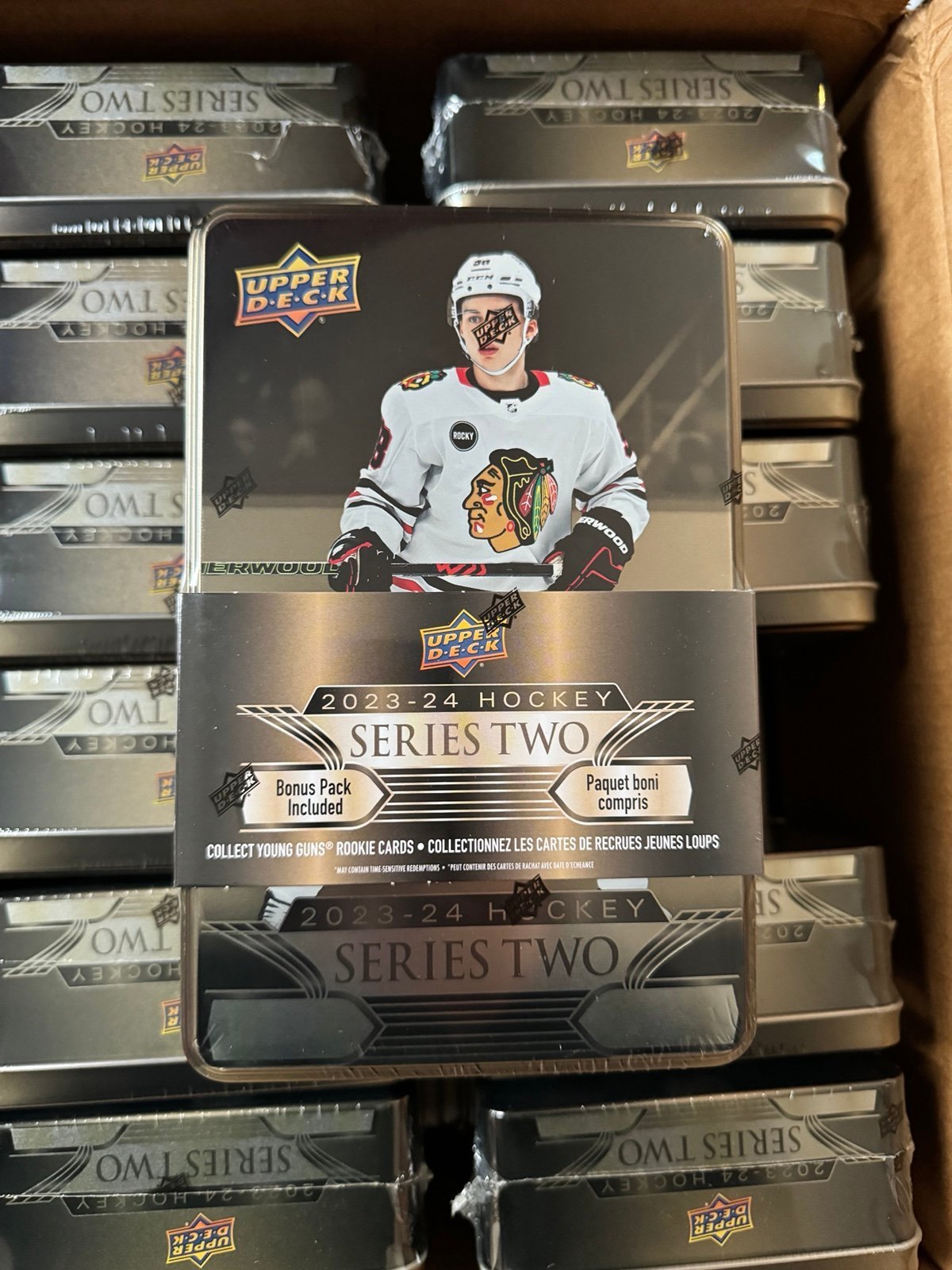 2023-24 Upper Deck NHL Series 2 Sealed Hockey Tin X2