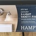 3-Light Brushed Nickel Bathroom Vanity Light with Frosted Glass Shades