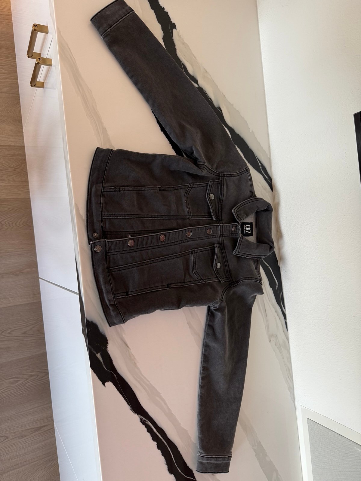 CR7 Christian Ronaldo Black Jean Jacket
