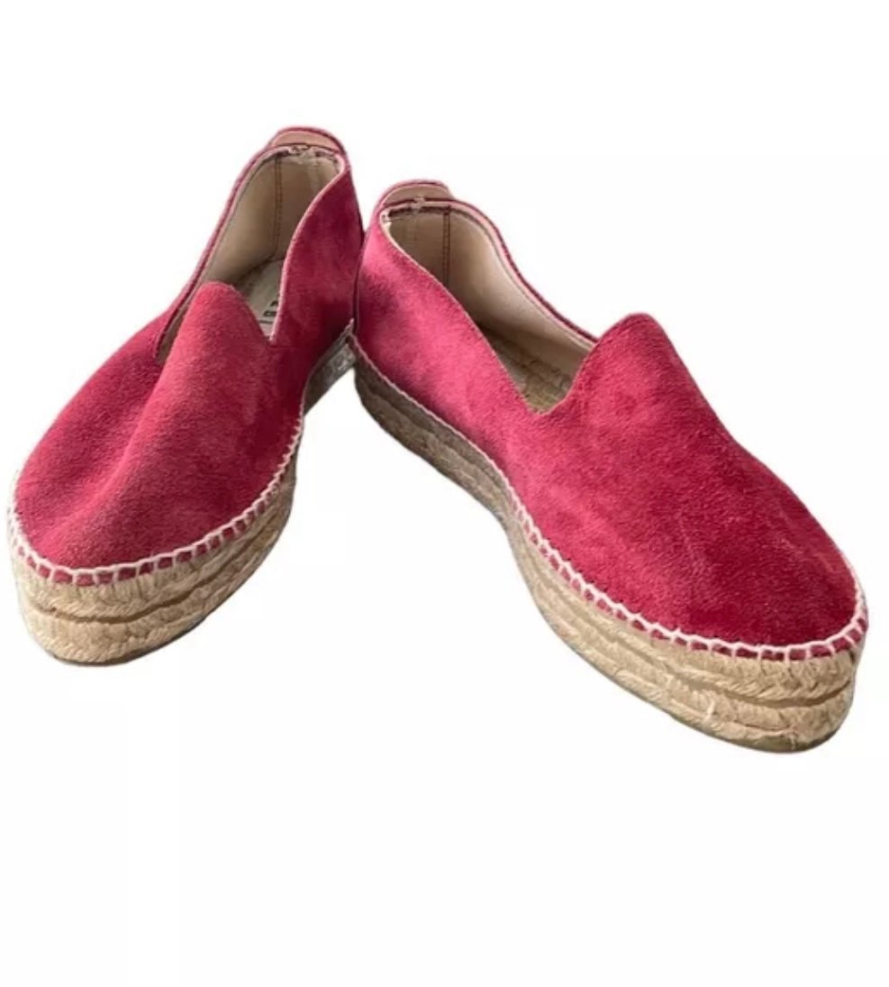 Manebí Suede Double Sole Espadrilles Hamptons Slip On EU 39 US 9 Fits Like 8.5
