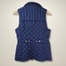 Marc New York Quilted Puffer Vest Full Zip Adjustable Snaps Back Navy Blue W M