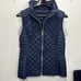 Marc New York Quilted Puffer Vest Full Zip Adjustable Snaps Back Navy Blue W M