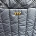 Marc New York Quilted Puffer Vest Full Zip Adjustable Snaps Back Navy Blue W M