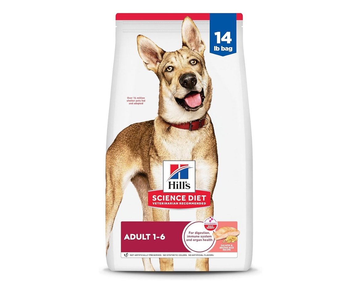 Hill's Science Diet Adult 1-6, Adult 1-6 Premium Nutrition, Dry Dog Food, Salmon