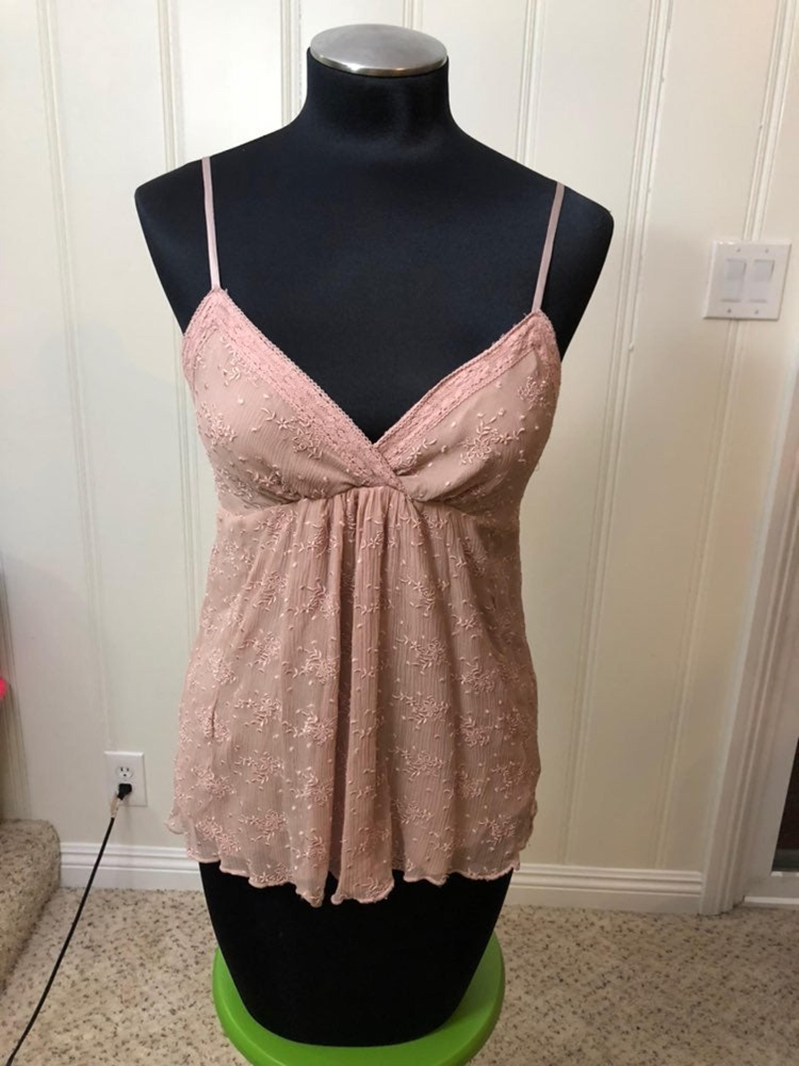Medium golden hawk silk tank top/cami