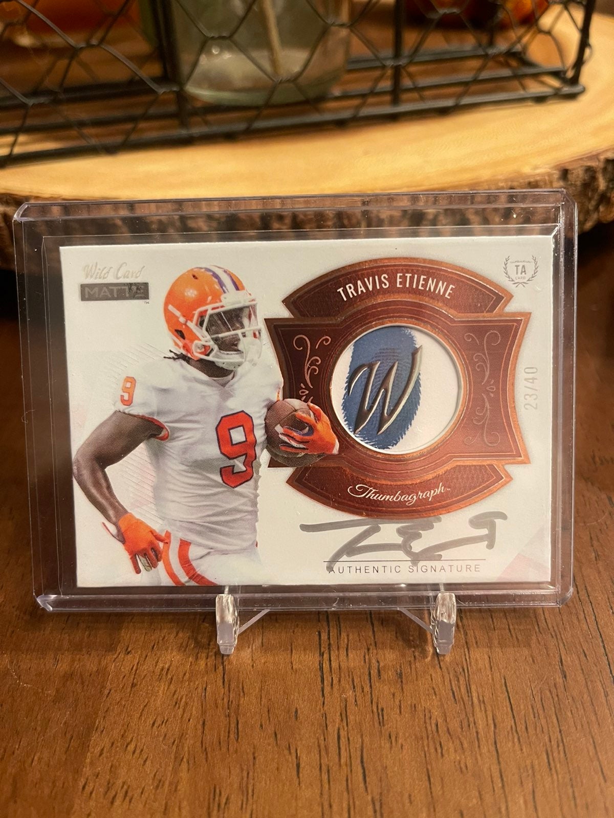 2021 Wild Card Matte White thumbagraph rookie auto Travis Etienne 23/40!!