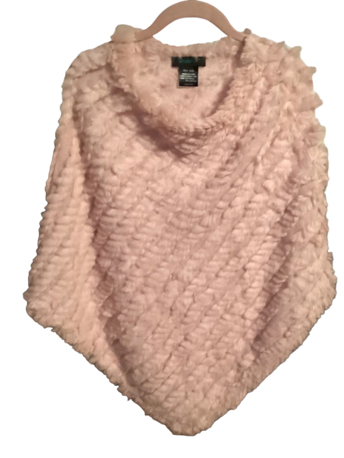 Studio 512 Rabbit fur and wool shawl, one size