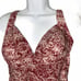 Swimsuits for All Plus Red White Gathered Ruched Padded One Piece Swimwear 14