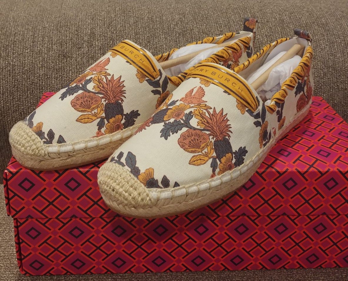 Tory Burch grosgrain Whipstich Espadrilles