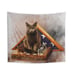 Personalized Indoor Wall Tapestry 68 × 80 | Watercolor Effect Crop Character