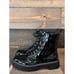 Sincerely Jules Harley 2 Womens Combat Boots Shiny 7 M Side Zip EUC