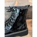 Sincerely Jules Harley 2 Womens Combat Boots Shiny 7 M Side Zip EUC