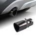 New Gunmetal Heart Shaped Stainless Steel Car Exhaust Pipe Muffler Tip STRAIGHT
