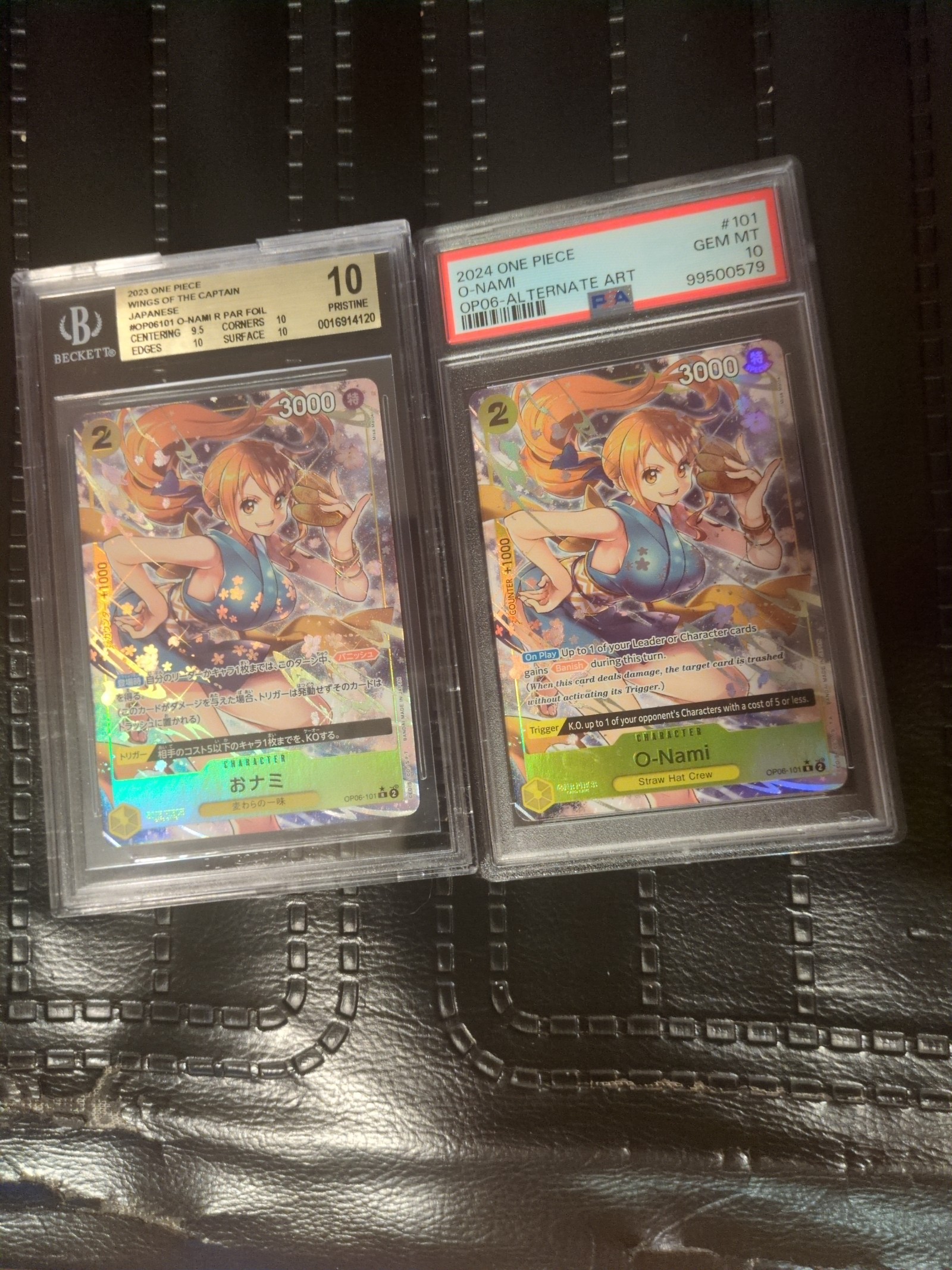 PSA 10 + BGS 10 O-Nami OP06-Alternate Art