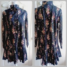 Tuckernuck onyx falling flowers Tate high neck dress XS