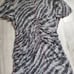 Rag and Bone Maris Midi Dress Women's 4 Black Print Silk Sheer Short Sleeve Part