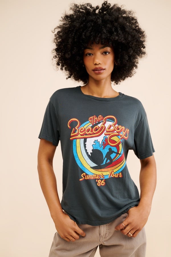 Letluv Daydreamer x Anthropologie The Beach Boys Music Band Tour Shirt Tee sz M