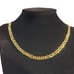 18K Etched Gold Mariner Chain Link Womens Necklace 22 Silver Stamped Jewelry 22
