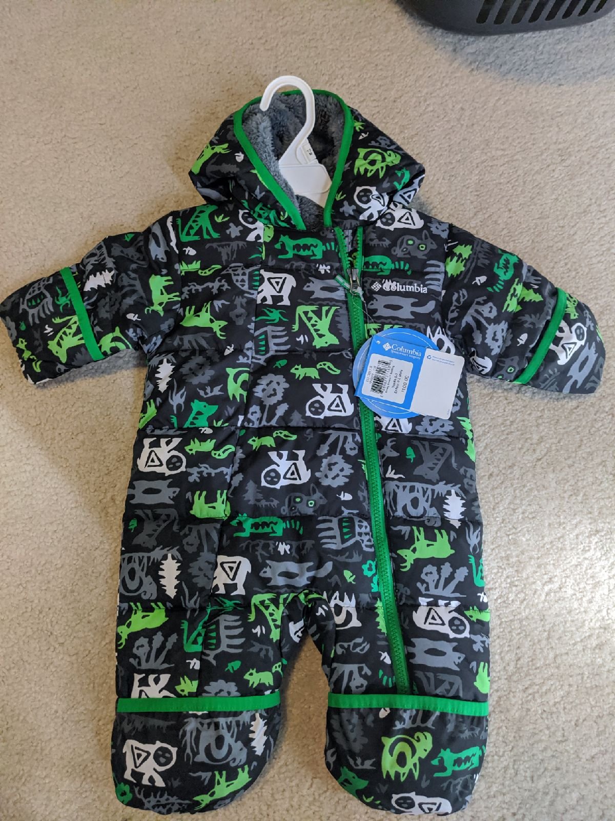 Columbia baby one-piece fleece jacket