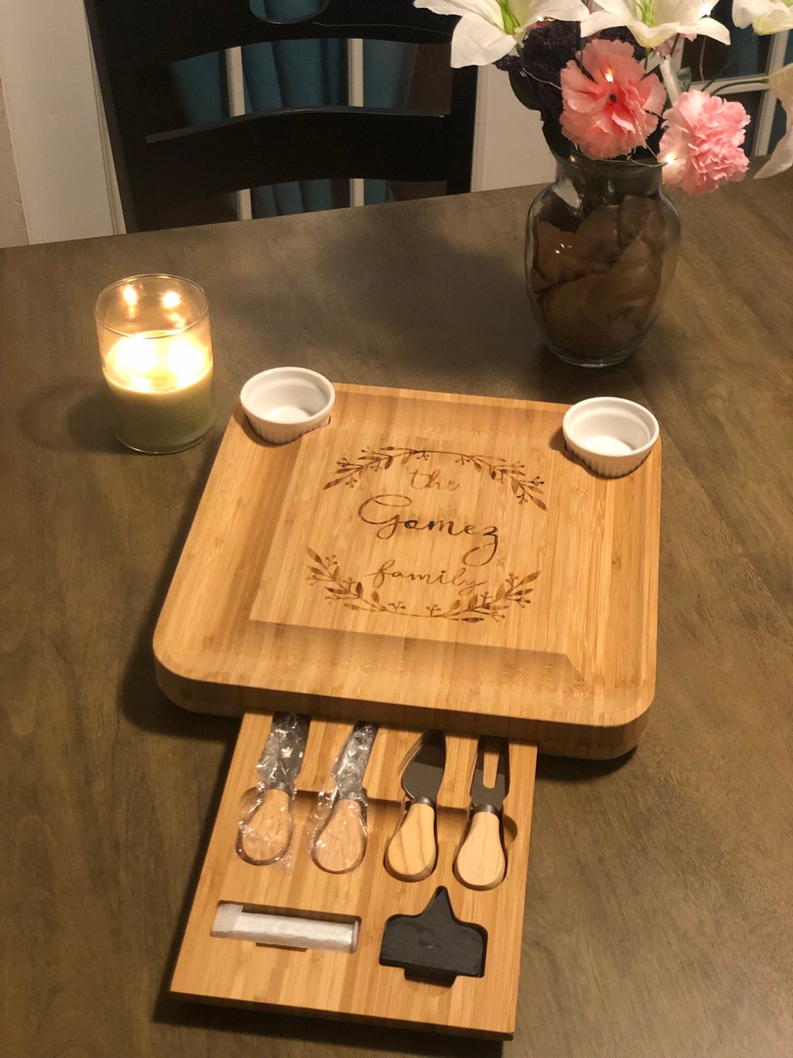 Personalized cheeseboard set!! Large!