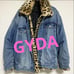 GYDA♡3-way Leopard Fur Denim Jacket