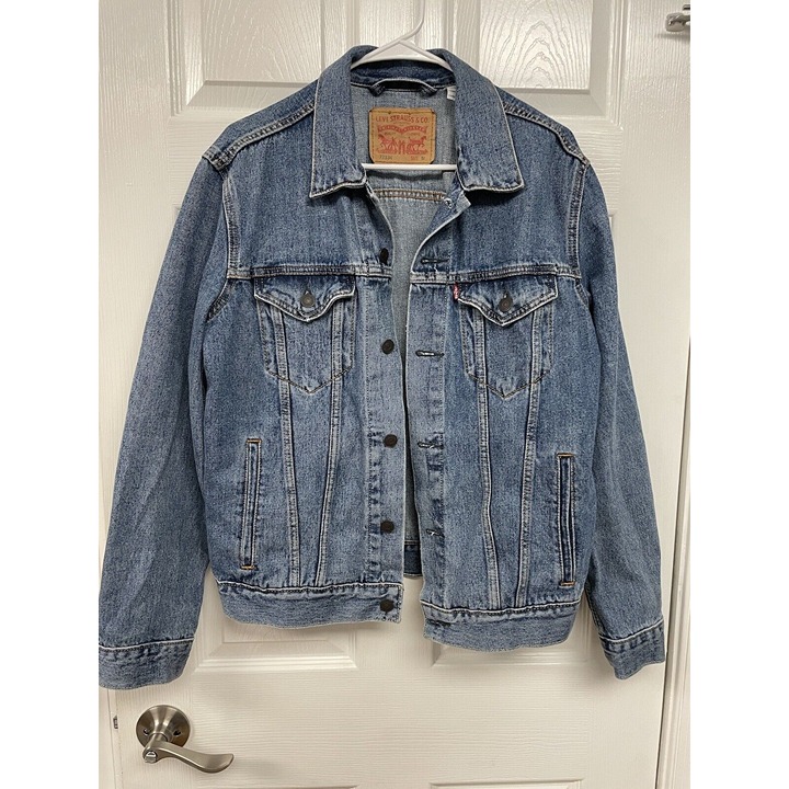 Used Levi's Trucker Jean Jacket Mens Medium Blue Medium Denim Model 72334