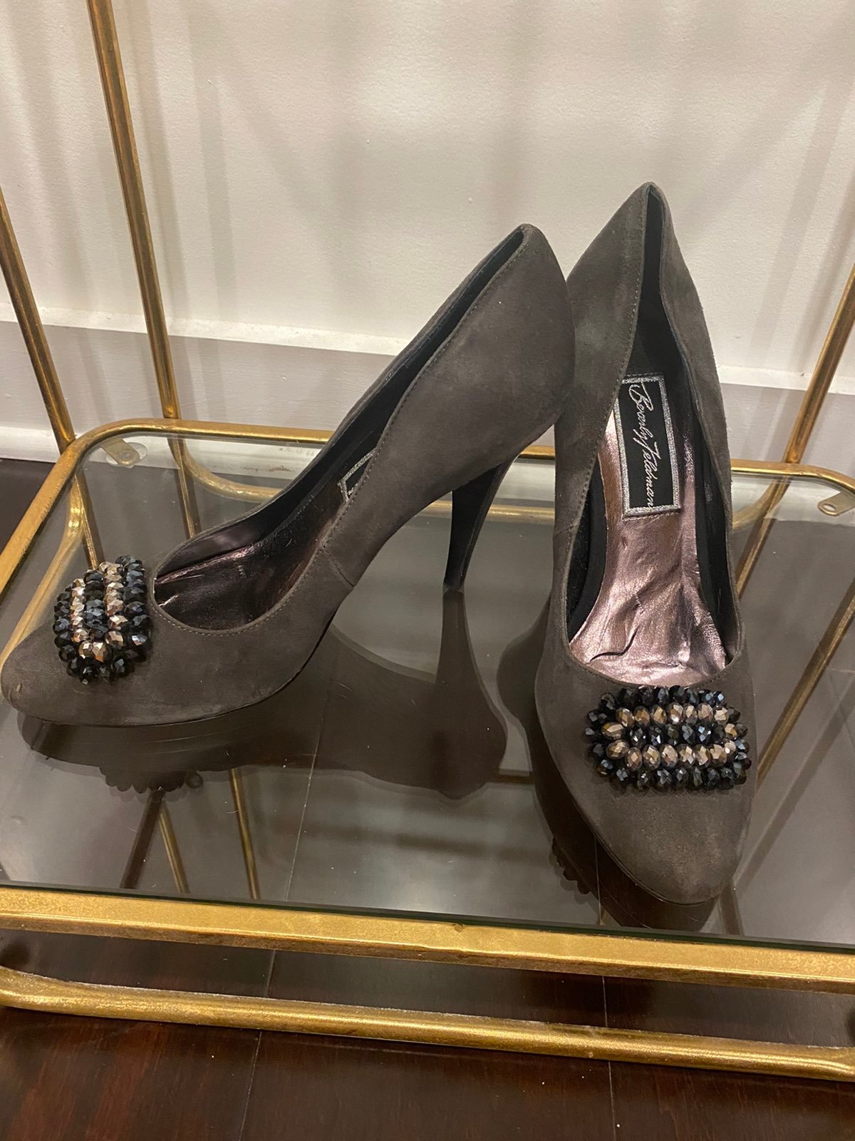 Beverly Feldman Suede Heels